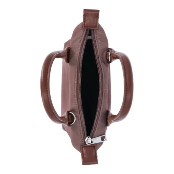 No Boundaries Women's Mini Tote Crossbody Bag, Chocolate New - Picture 3 of 3